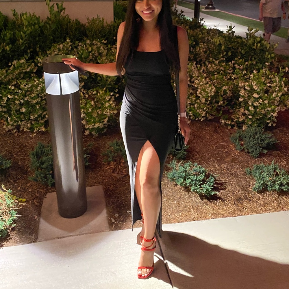 Windsor Black Maxi Dress with Slit